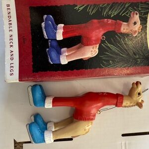 Giraffe Christmas Ornament with Blue Shoes